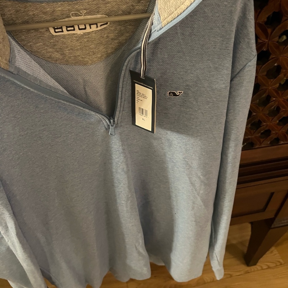 Men's Light Blue Quarter-Zip Pullover